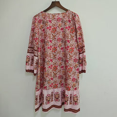 Women's Floral Print Mini Dress, V-Neck with Tassel Tie, Long Sleeve, Boho Summer Style