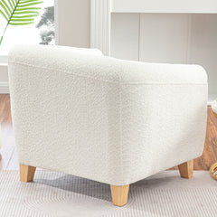 Flannelette Sofa Arm Chair with 4 metal feet - Beige