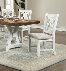 Distressed White 2pcs Dining Chairs