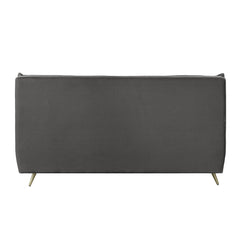 Modern Eastern King Bed - Gray Top Grain Leather