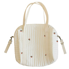 Quilted Cotton Baby Diaper Bag, Stroller Bag, Adjustable Straps
