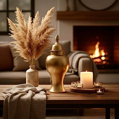 Elegant Gold Vase Jar 15"