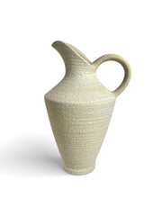 Pitcher Decorative Vase Cream Beige 12"