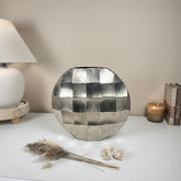 Art Piece Metallic Vase Silver 13.5" tall