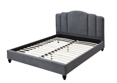 Contemporary King Bed - Charcoal
