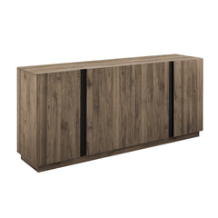 Mid-Century Modern 3-Drawer Low TV Stand for TVs up to 80' - Slate Grey