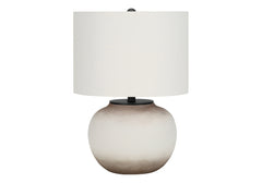 21"H Table Lamp, Cream Ceramic, Ivory / Cream Shade, Modern