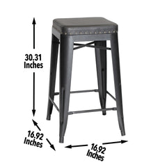 Hank - Barstool (Set of 2) - Black
