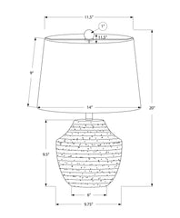 Lighting, 20"h, Table Lamp, Cream Concrete, Ivory / Cream Shade, Modern