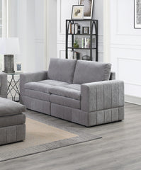 Contemporary 6pc Set Modular Sectional Set - Grey
