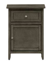 Country Wood Nightstand - Grey