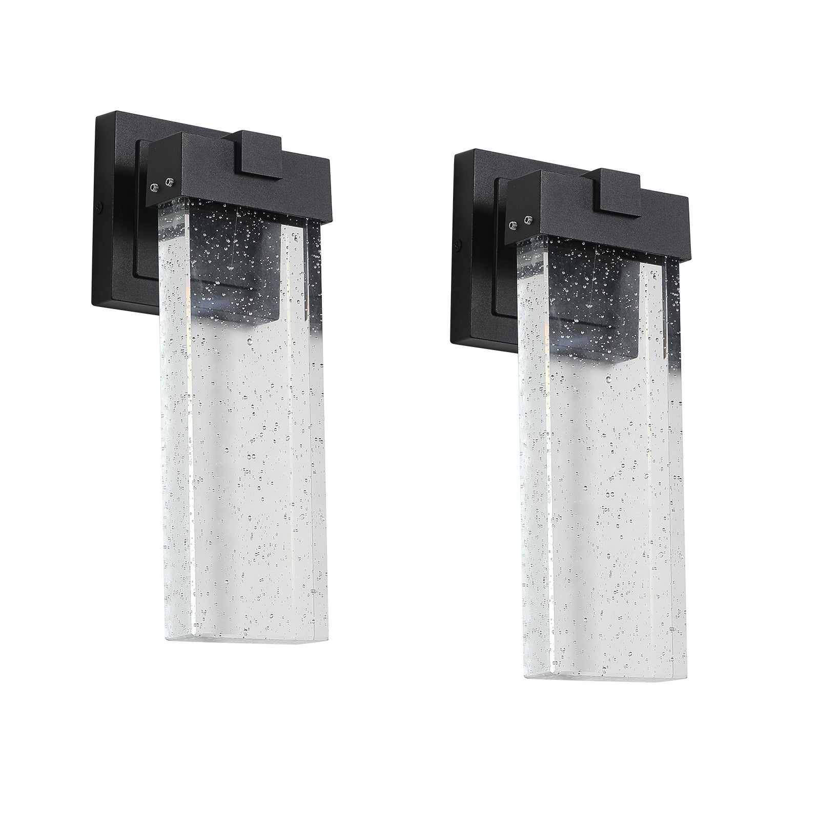 Outdoor Waterproof Transparent LED Crystal Wall Lamp (2 pack)