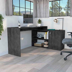 L-Shaped Desk Desti, Office, Smokey Oak