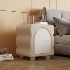 Minimalist Cream White Bedside Nightstand