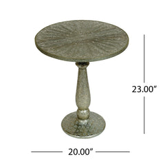 Boho Glam Design Side Table - Silver