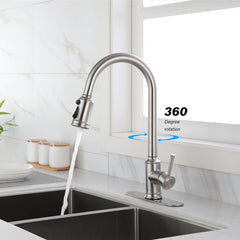 Touch Kitchen Faucet with Pull Down Sprayer - Brushed Nickel