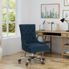 Elegant Tufted Office Chair - Blue Navy