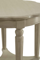 French Style End Table in Antique White