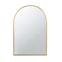 Arched Accent Mirror with Gold Metal Frame 24" x 36"