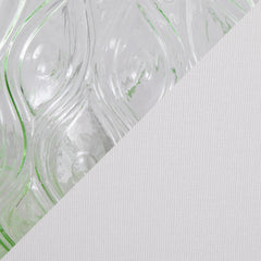 20" Contemporary Glass Accent Lamp in Clear Recycled Spanish Glass, Chrome Metal and White Linen Shade - Set of 2