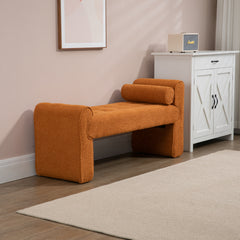 Modern Ottoman Bench - Orange