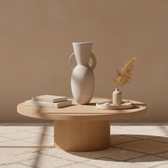 Minimalist Textured Roman Style Vase 14“ beige