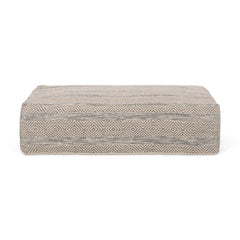 Boho Rectangular Bean Bag Ottoman - Light Brown, Natural and Grey