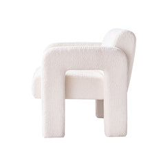 Wide Boucle Upholstered Accent Chair 31.10" - Beige