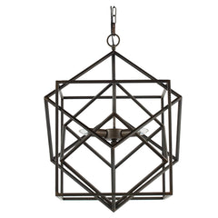Takio Chandelier 3-Light Metal Chandelier - Black