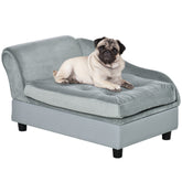 PawHut Luxury Fancy Dog Bed for Small Dogs with Hidden Storage, Gray