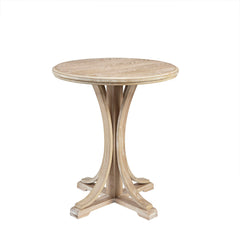 Round Accent Table - Natural Wood