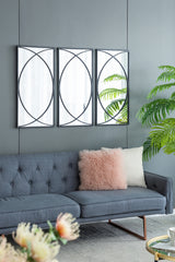 32” Rectangular Wall Mirrors with Black Frame
