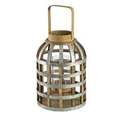 Decorative Wooden Lantern with Handle for Indoor/Outdoor