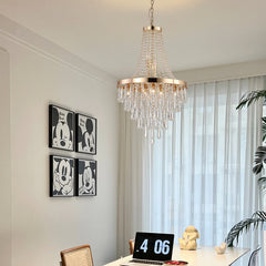 Gold Crystal Chandeliers Contemporary Luxury Ceiling Lighting