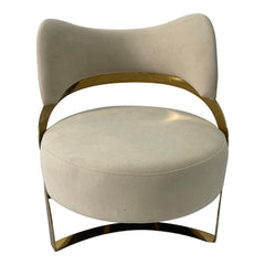 Light Beige and Gold Sofa Chair