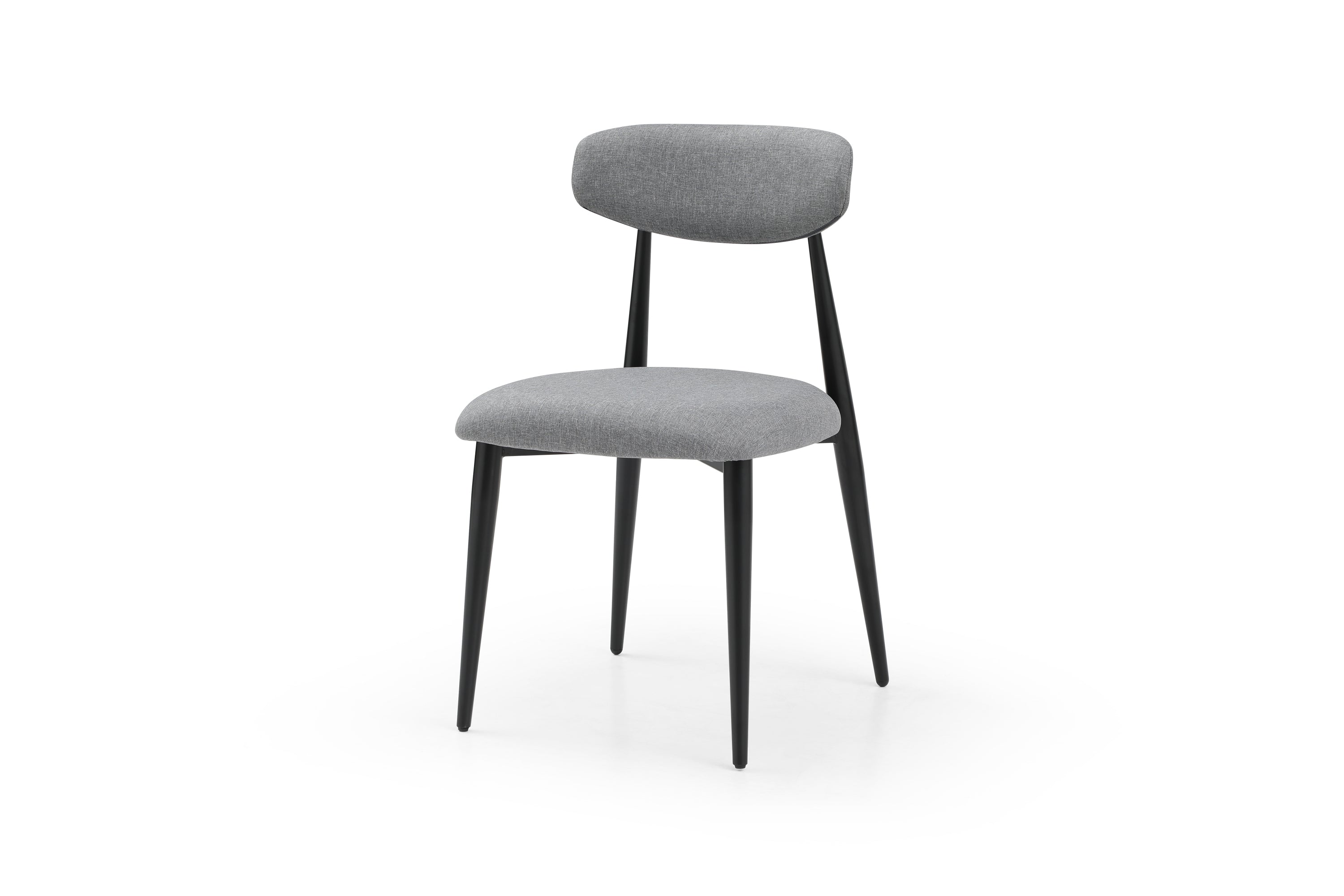 Modern Dining Chairs Curved Backrest Round (Set of 4) - Grey