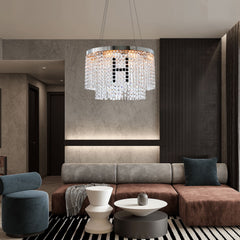 Modern Crystal Chandelier Round Crystal Lamp Luxury Home Decor Light Fixture