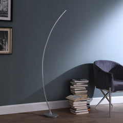 62.25-Inch Bradie Brushed Nickel LED Arc Tube Floor Lamp