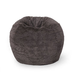 Modern Glam 3 Foot Faux Fur Winter Bean Bag - Brown and Beige