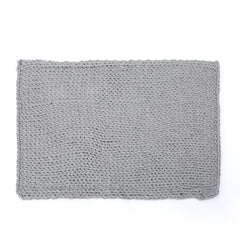Cozy Knitted Silver Grey Throw Blanket