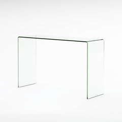 Tempered Bent Glass Console Table