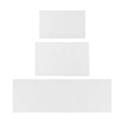 Feather Touch Reversible Bath Rug - White Cotton