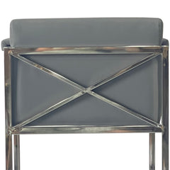 Silver and Gray Dining Chair Bar Stool for Kitchen