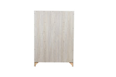 Denver Modern Style 5-Drawer Chest Made with Wood - Gray