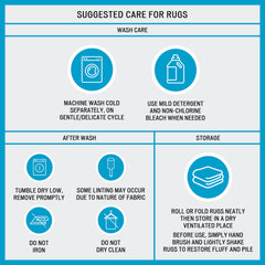 Feather Touch Reversible Bath Rug - White Cotton