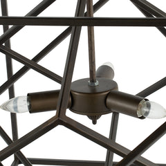 Takio Chandelier 3-Light Metal Chandelier - Black