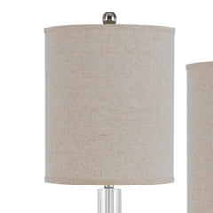 Table Lamp with Resin Ball Accent, Set of 2, Beige and Bronze