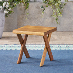 Rustic Side Table Tray - Teak Wood