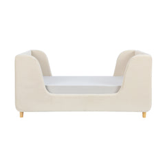 Cozy Upholstered Toddler Bed - Cream
