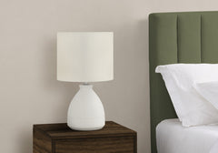 Lighting, 17"h, Table Lamp, Cream Ceramic, Ivory / Cream Shade, Modern